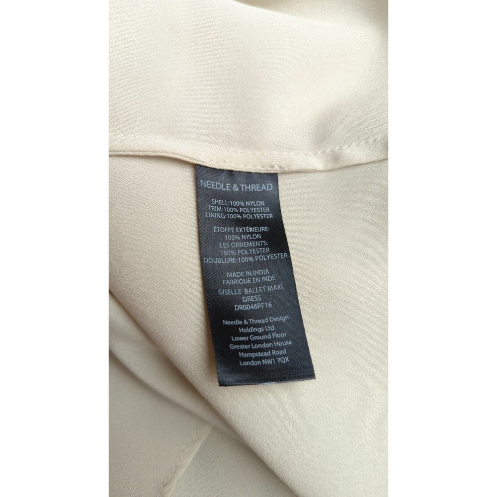Needle & Thread BHLDN Giselle Ballet Maxi Dress Nude Beige Tulle Gown Wedding XS - Picture 5 of 6